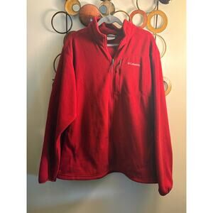 Men’s xxl red Columbia fleece jacket with zip pockets